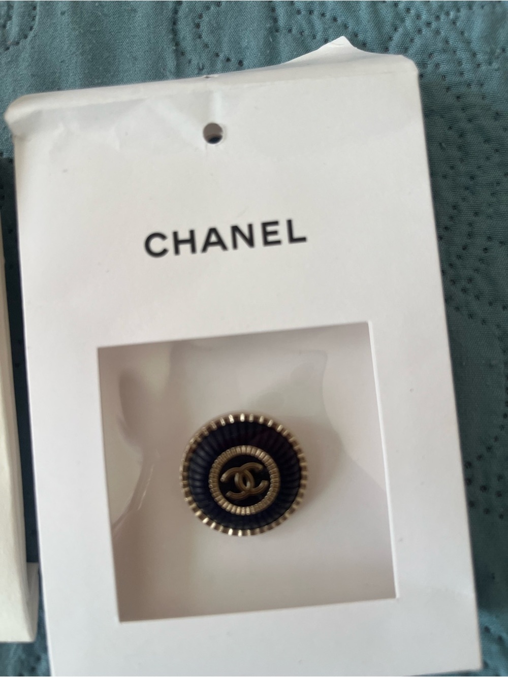 Chanel Button/Broach Trio - Multicolor, Blue, Black - Picture 4 of 5
